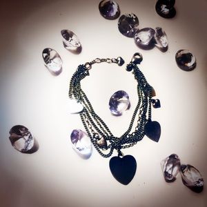 Silver Multi-chain Charm Bracelet